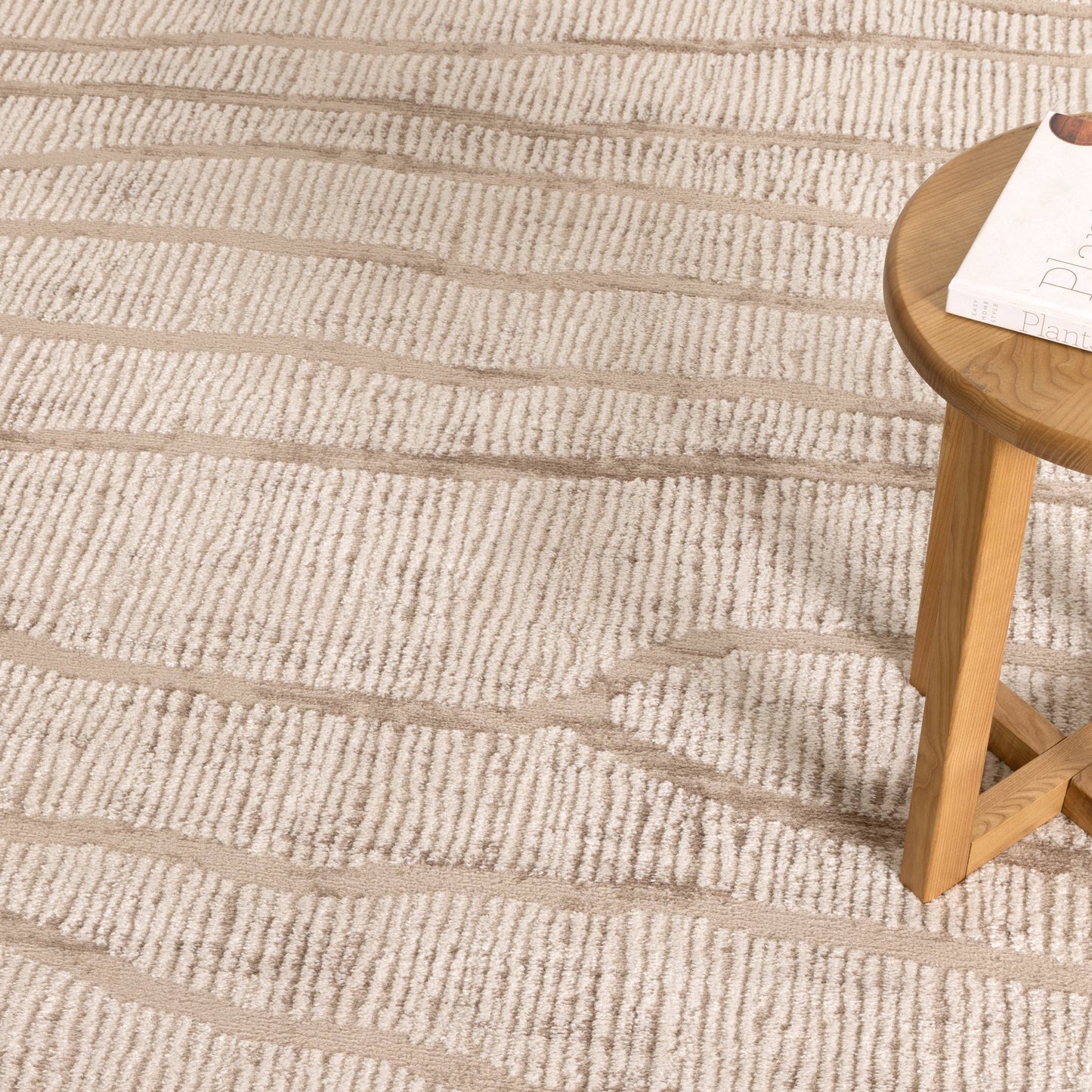 Sierra Abstract Ivory Lines Rug