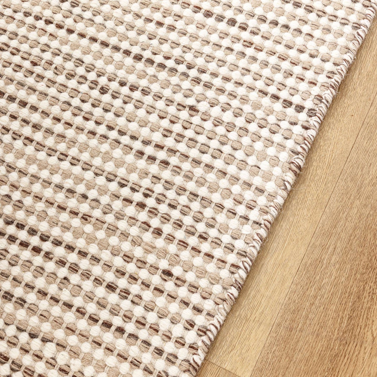 Nordic Beige Wool Rug