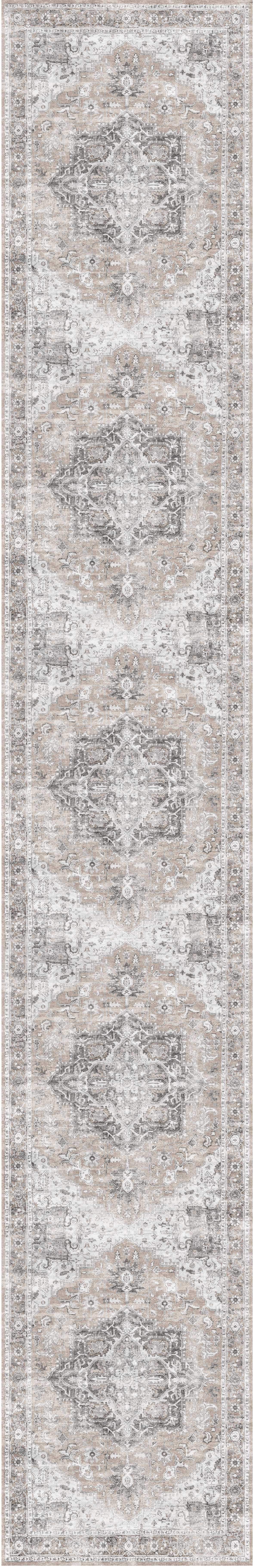 Distressed Vintage Cezanne Blush Area Runner - VITAL 3082-11