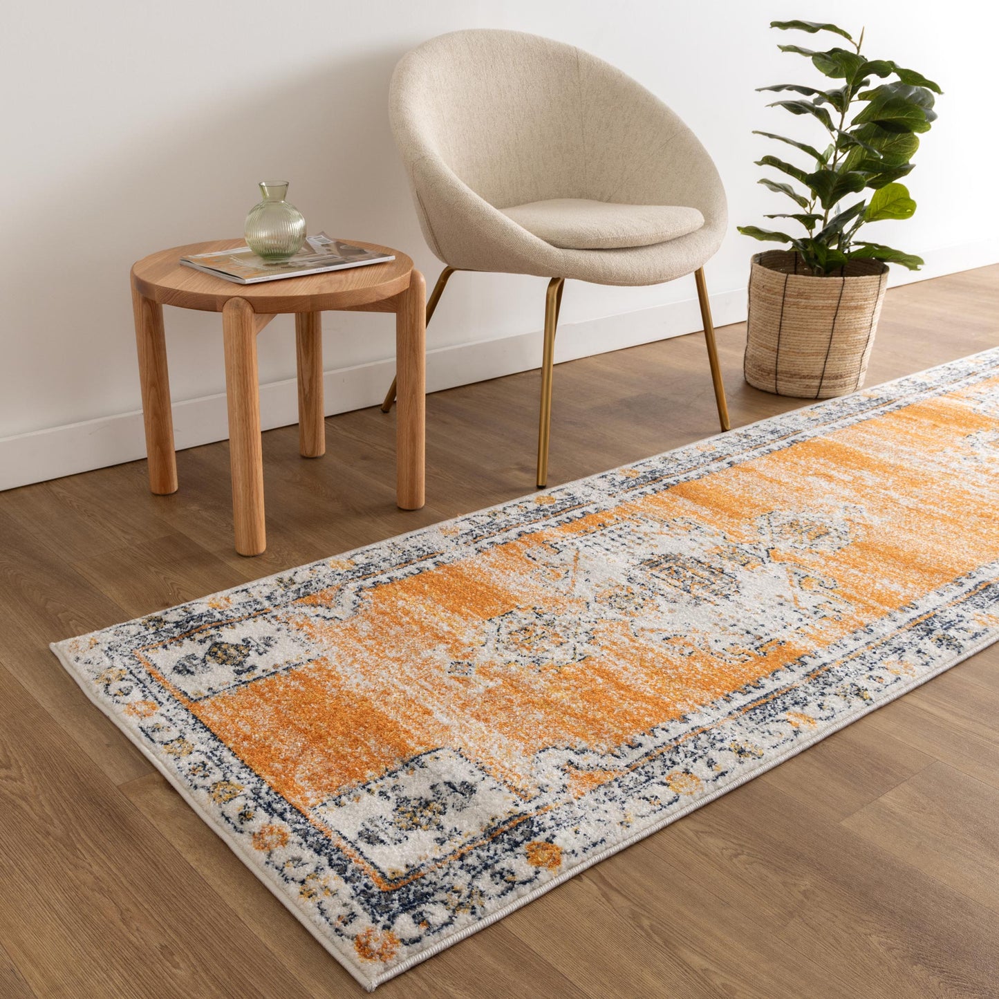Provence Taza Terracotta Cream Transitional Rug - PROV07