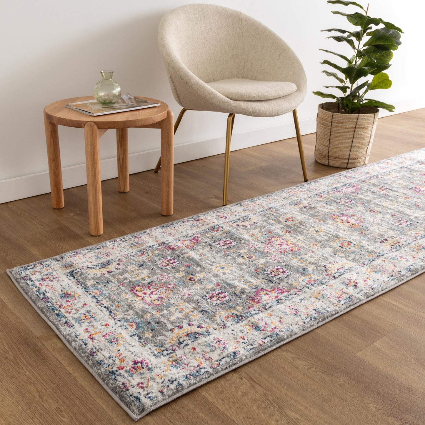 Provence Somerset Grey Multi Traditional Rug - PROV19