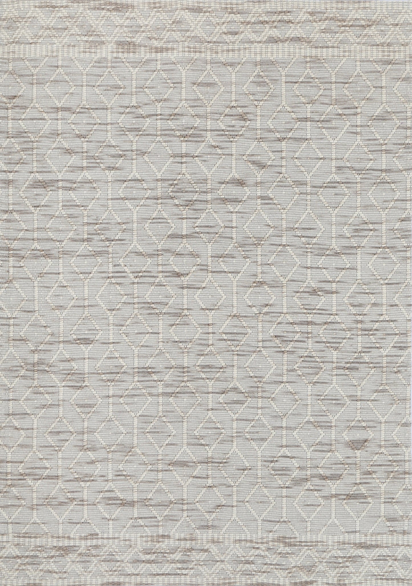 Pani Lattice Beige Wool Rug