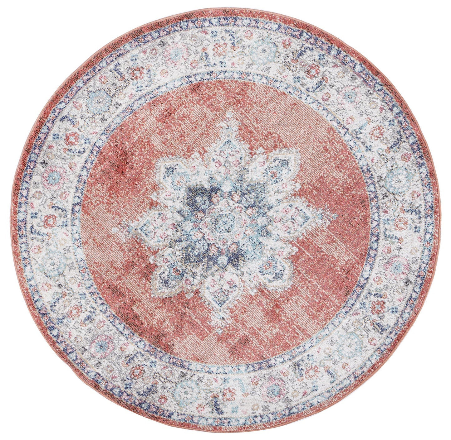 Mercury Brentwood Transitional Rust Round Rug