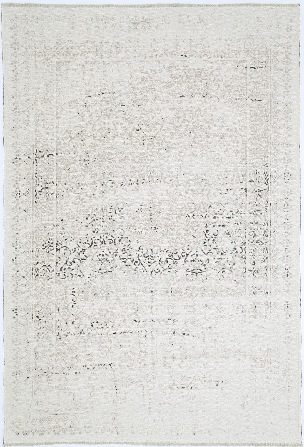 Rusty Vintage Distressed, Amazing 2 in 1 Reversible Rug Beige