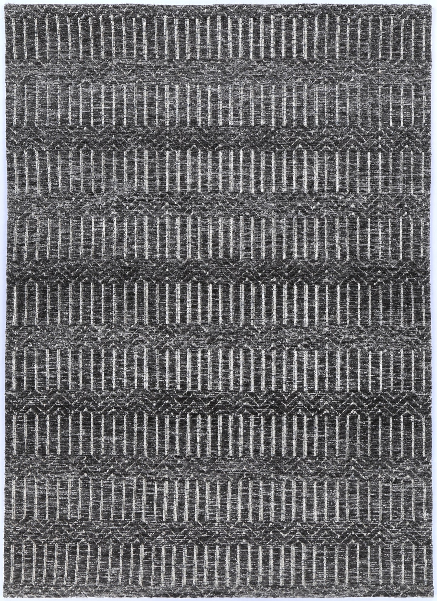 Alayah Geometric Charcoal & Beige Rug