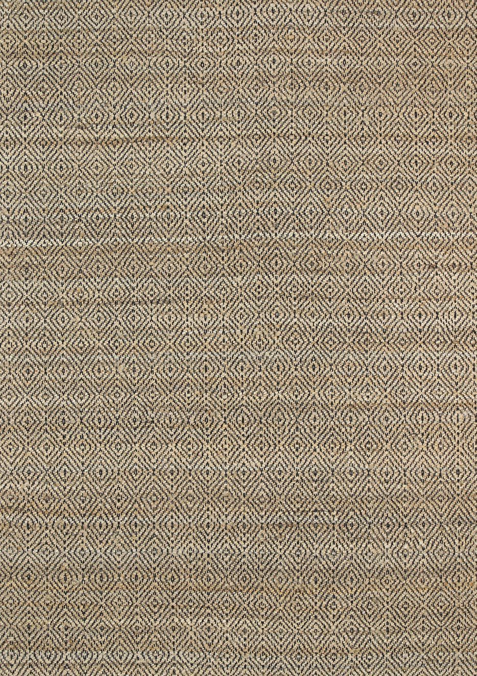 Oslo Black Jute Diamonds Flat Weave Rug