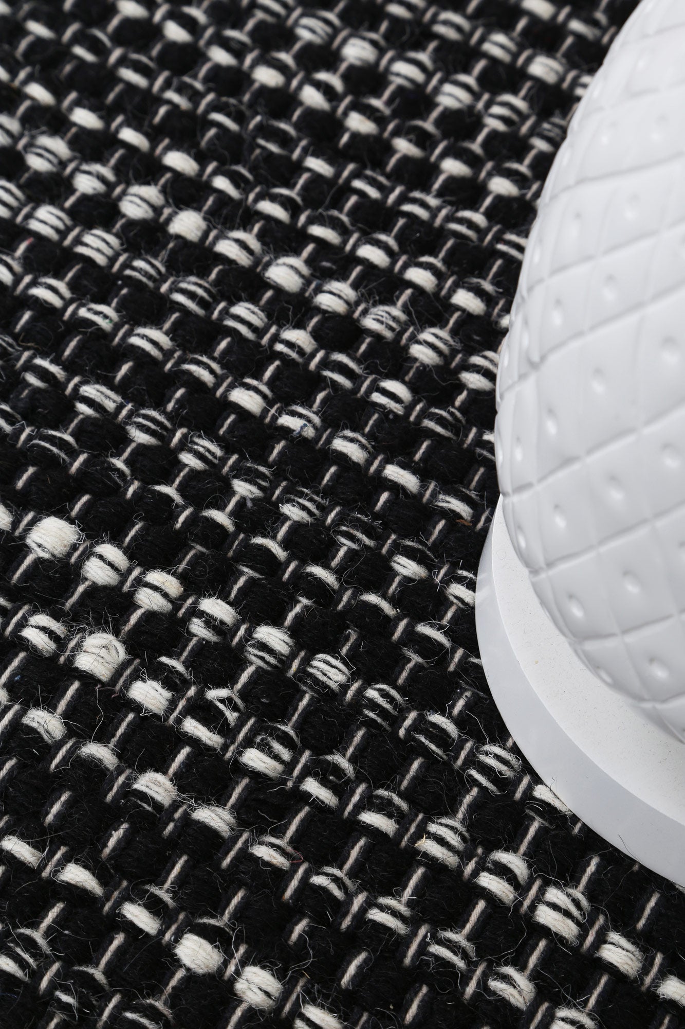 Scandi Black & White Reversible Wool Rug