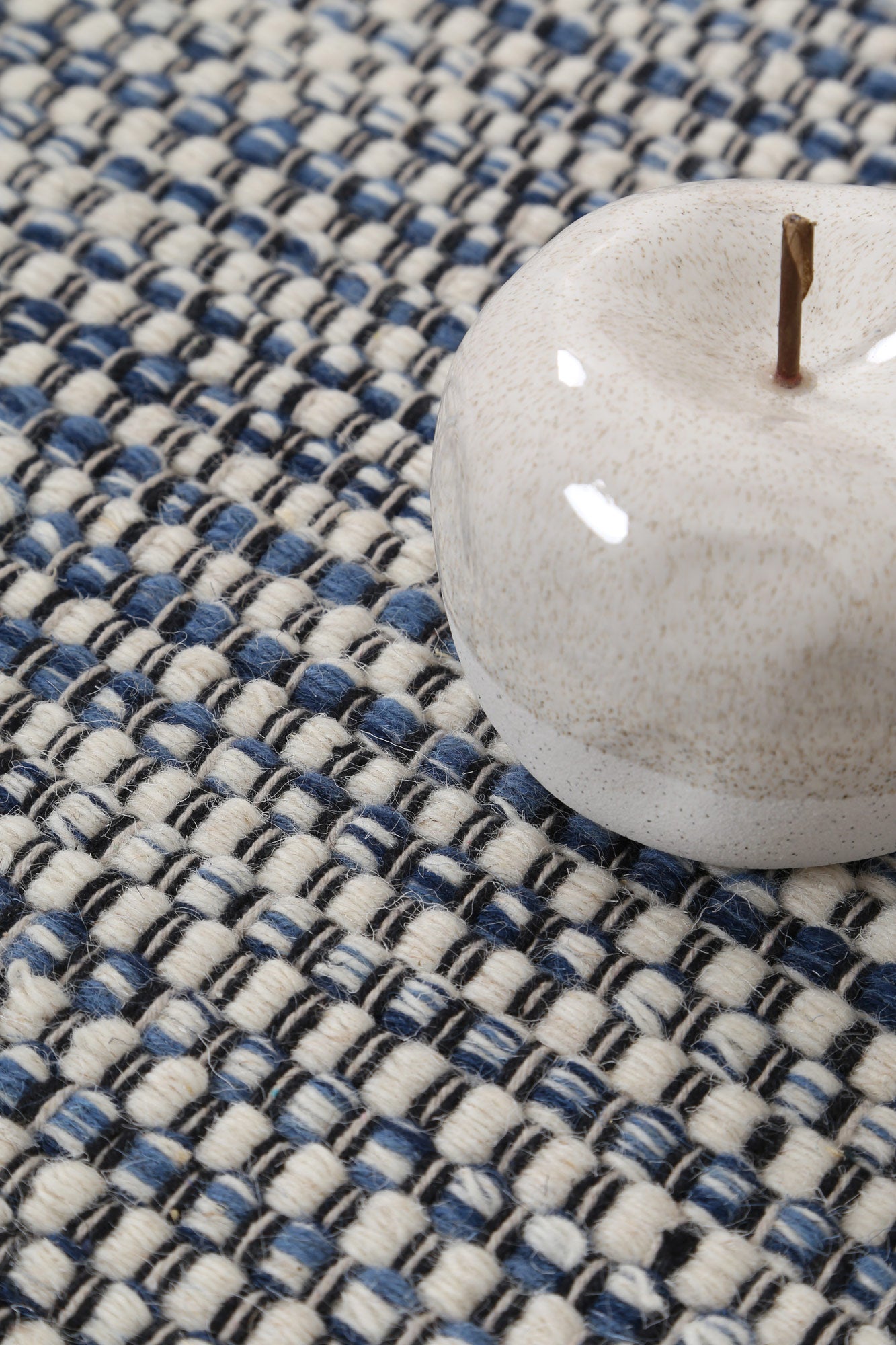 Scandi Blue Reversible Wool Rug