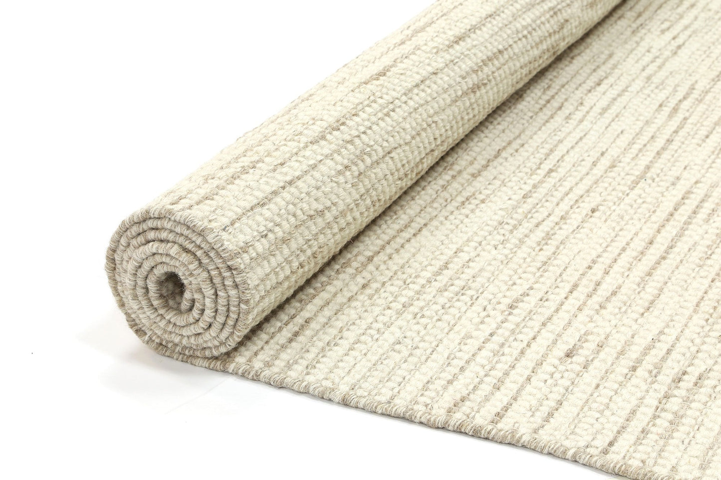 Scandi Beige Reversible Wool Rug