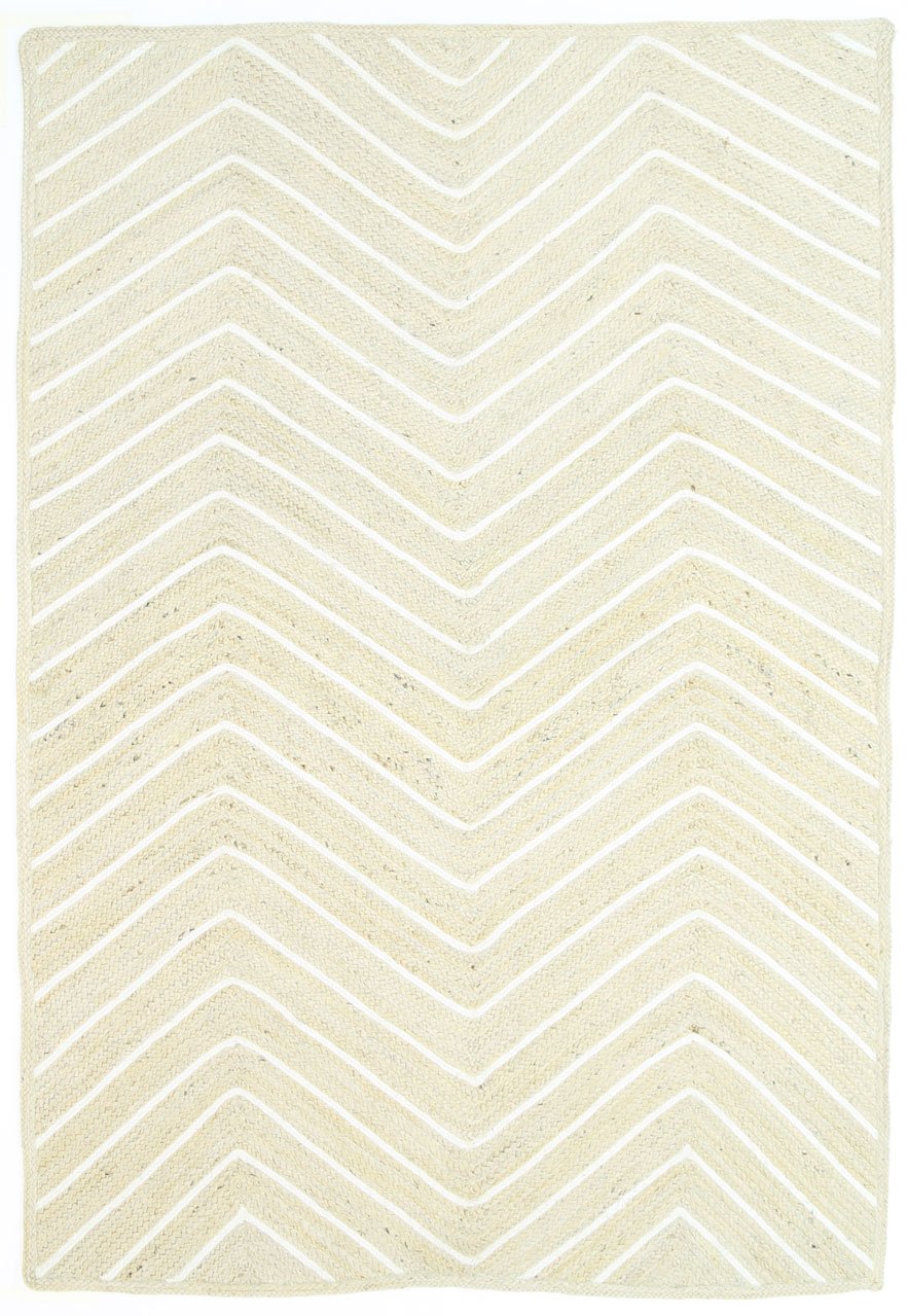 Bonnie Light Beige Natural Chevron Rug