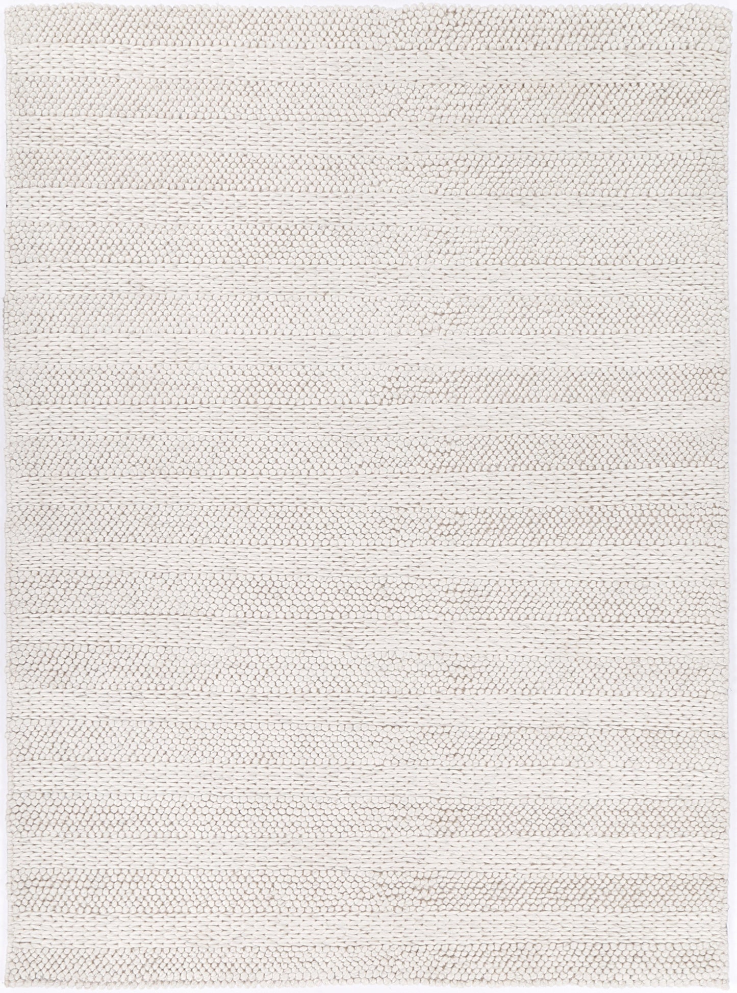 Rayna Ringlets White Wool Blend Rug