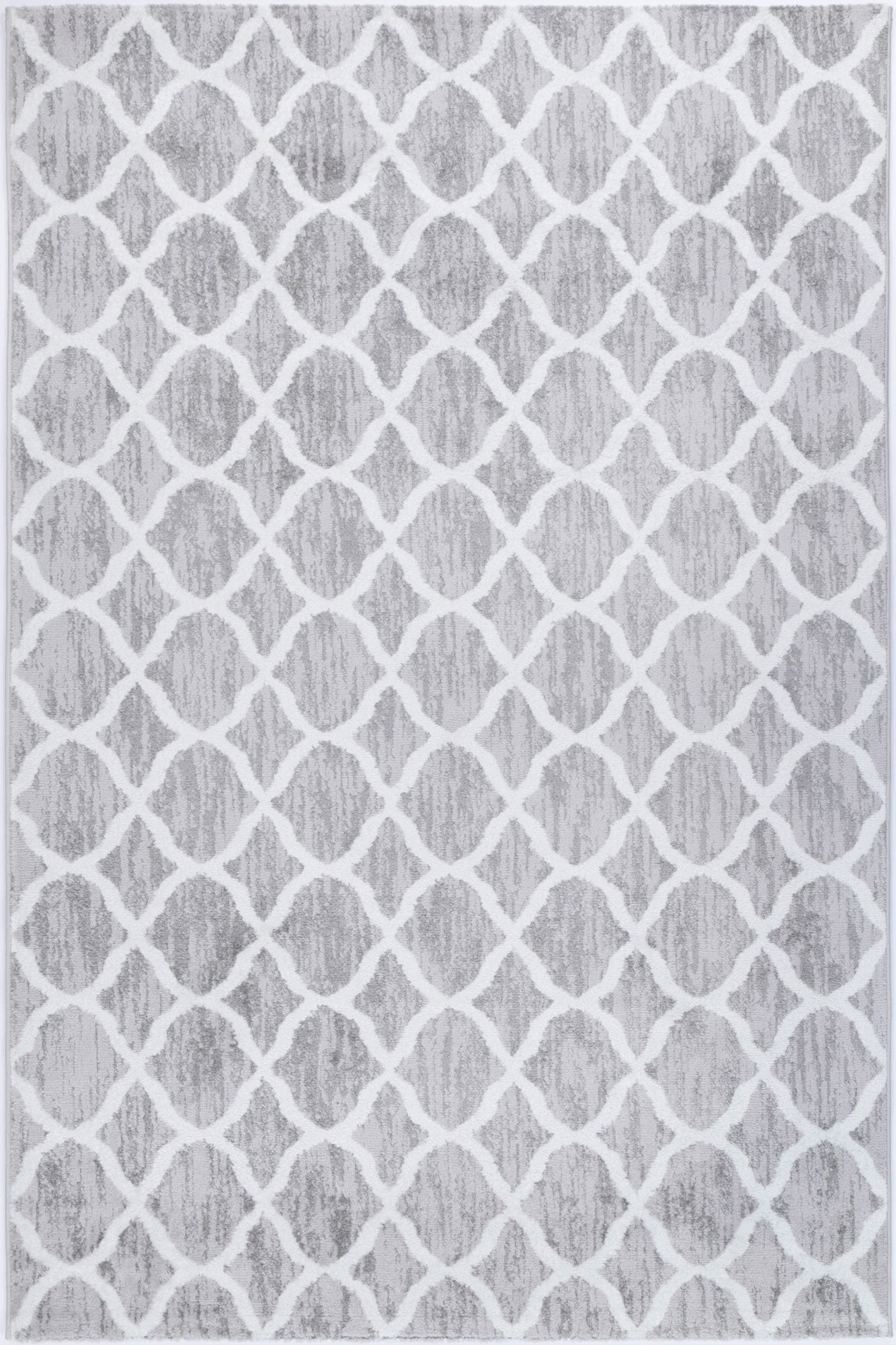 Paisley Lattice Silver Rug
