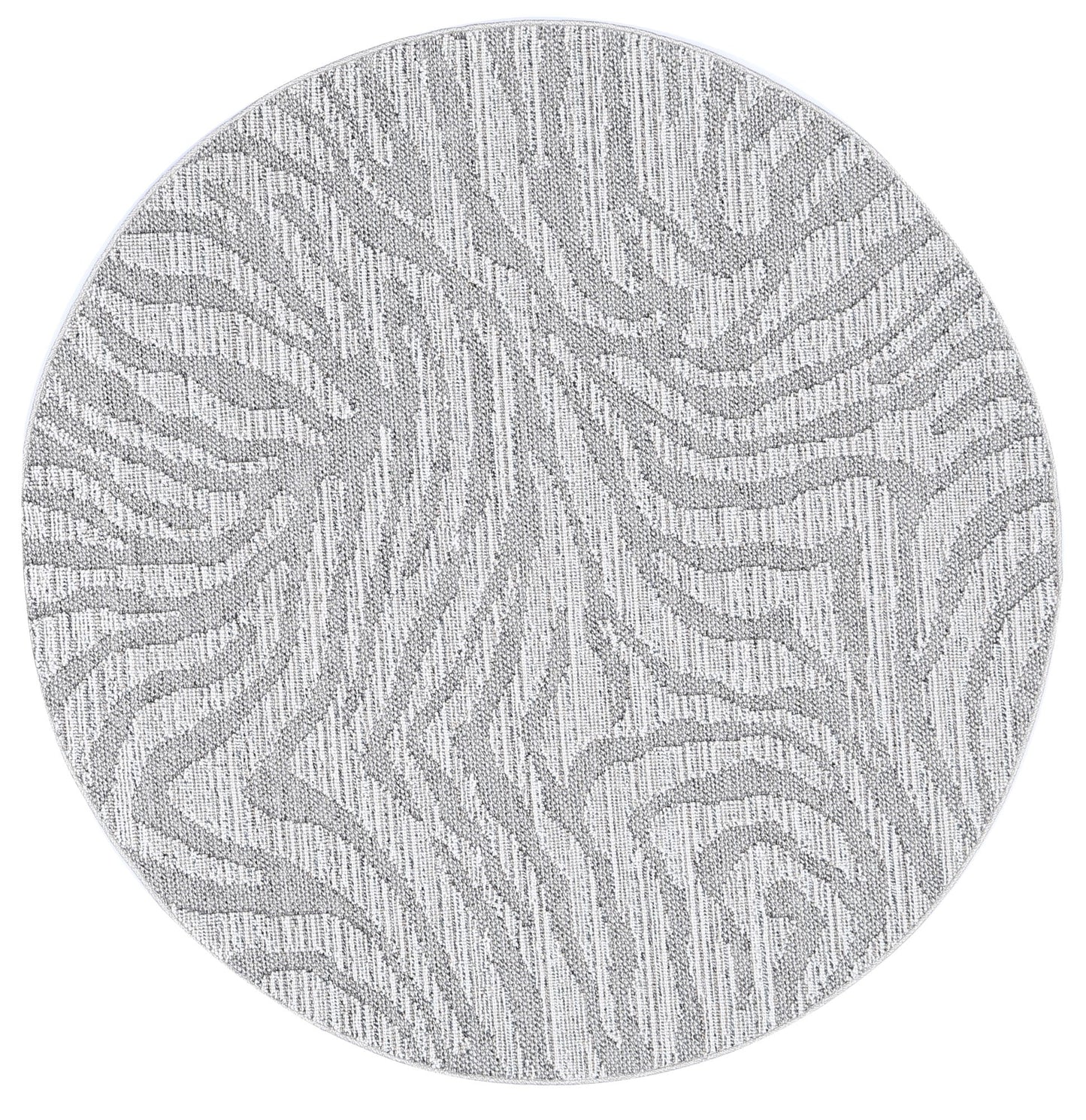 Elara Safari Indoor / Outdoor Grey Round Rug