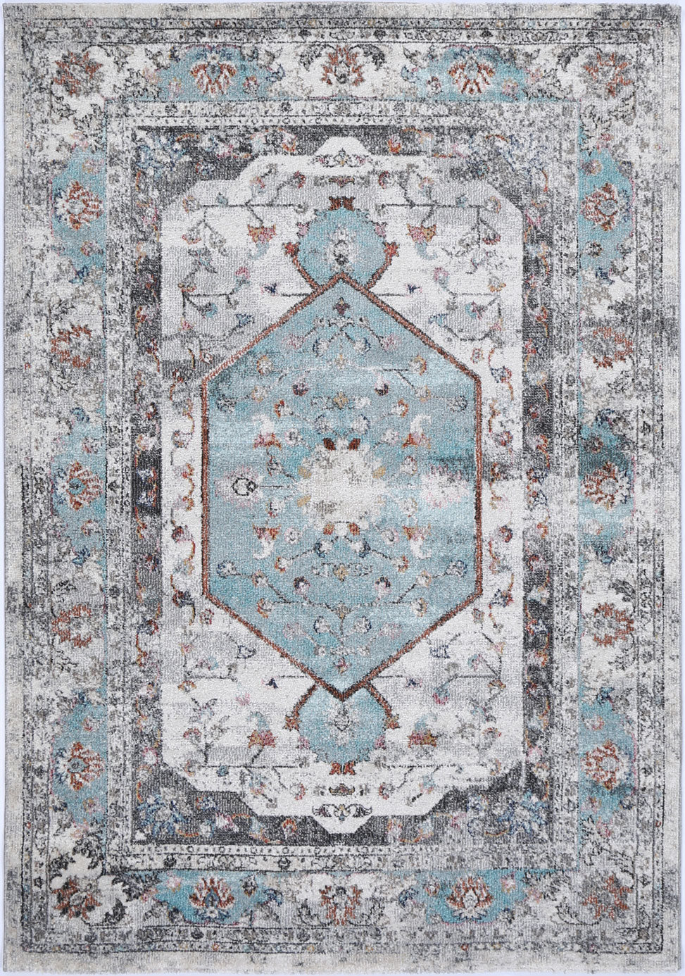 Mira Hyacinth Transitional Blue Rug