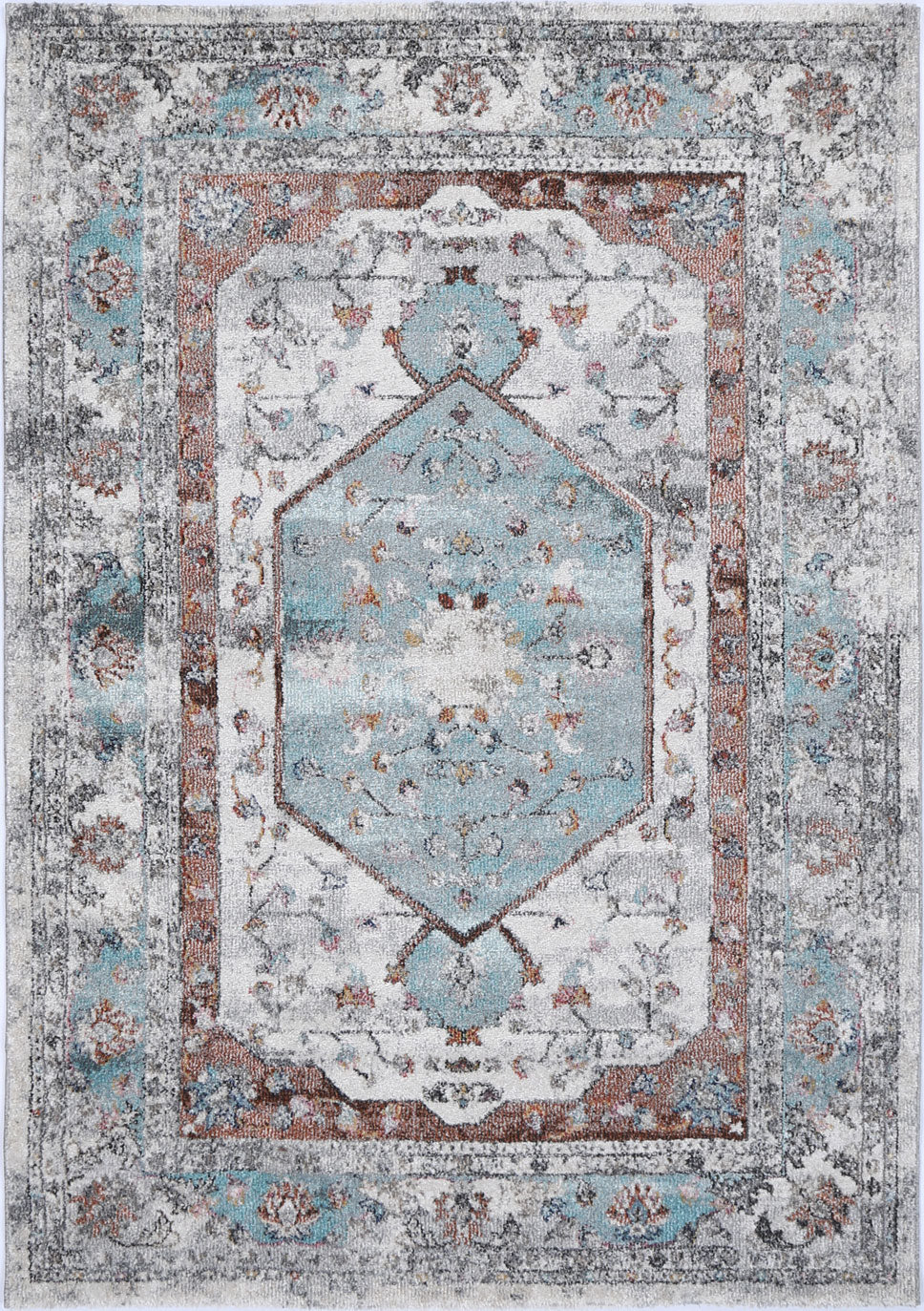Mira Lily Transitional Multi Coloured Rug