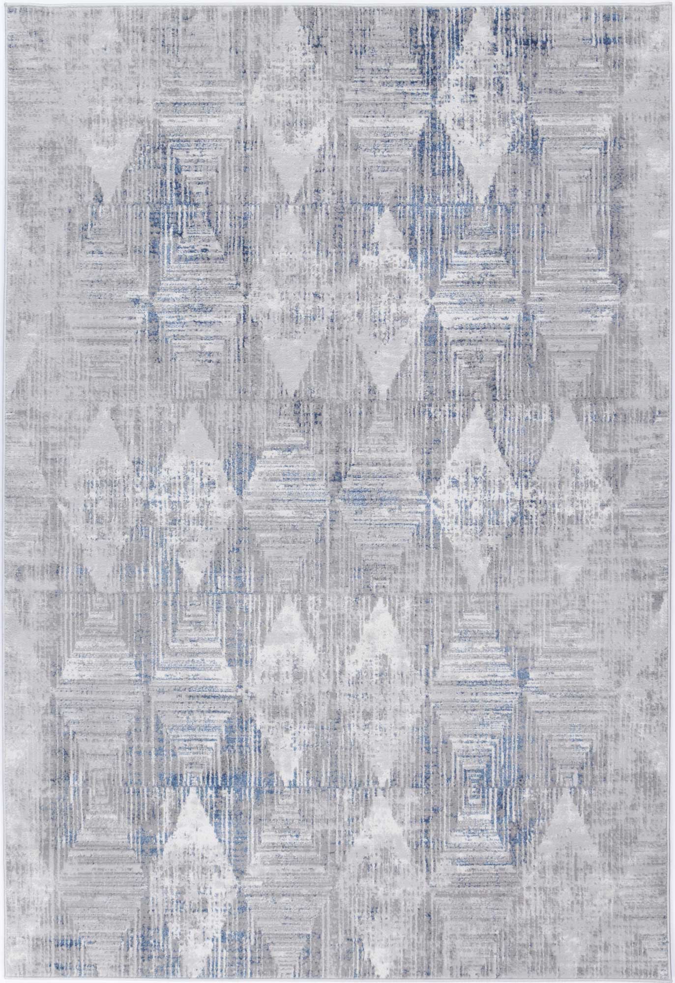 Almada Grey Blue Diamond Rug