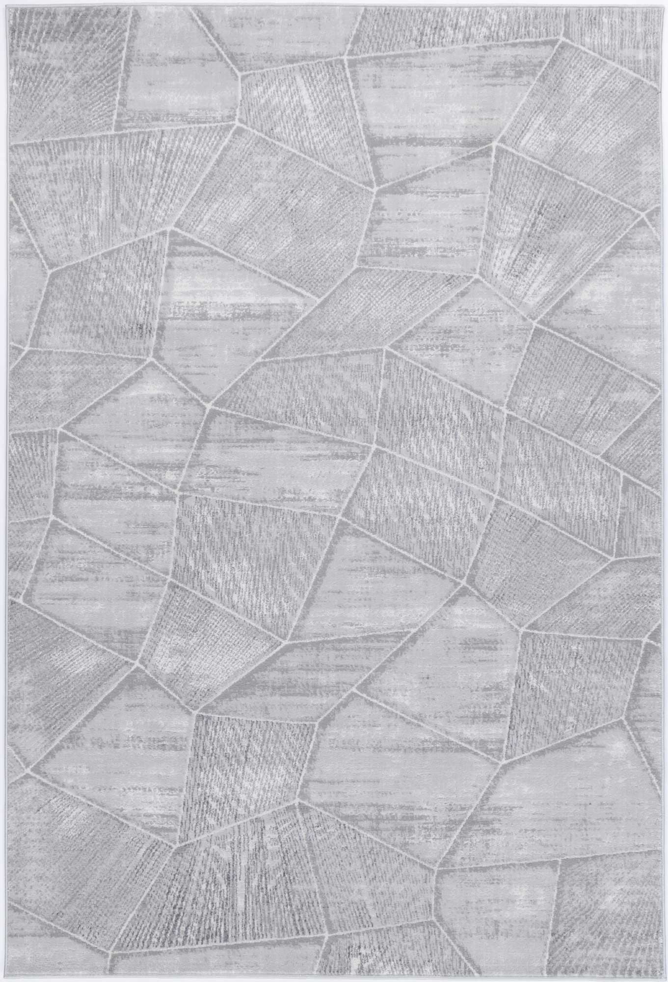 Almada Grey Tiled Geometric Rug