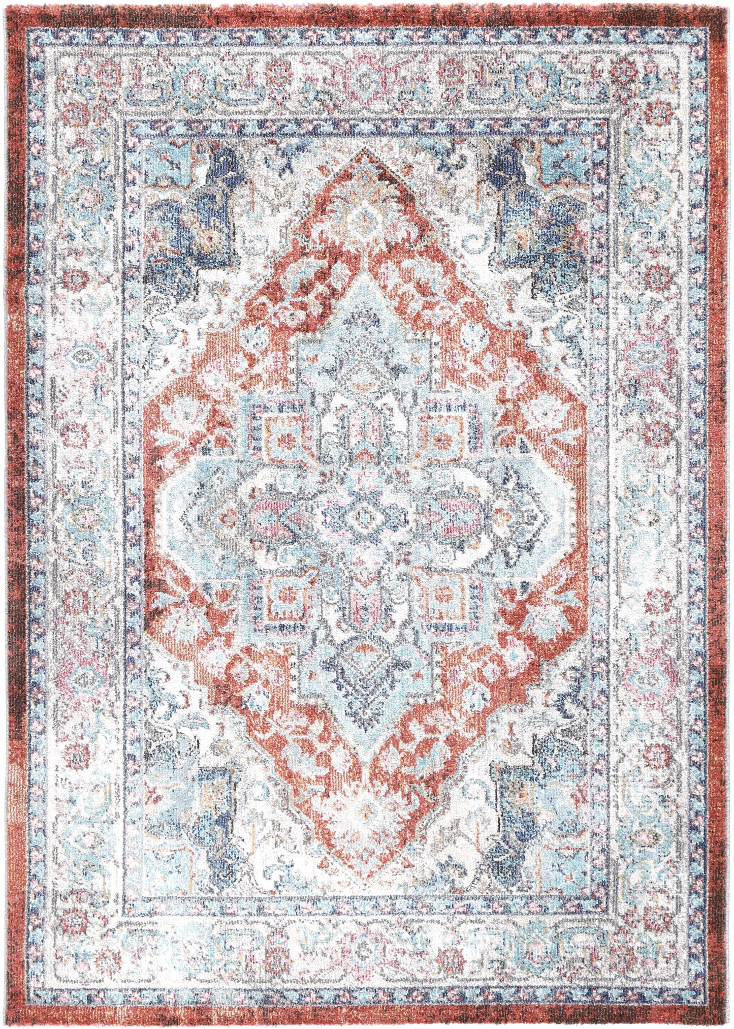 Mercury Seo Terracotta & Ivory Transitional Rug