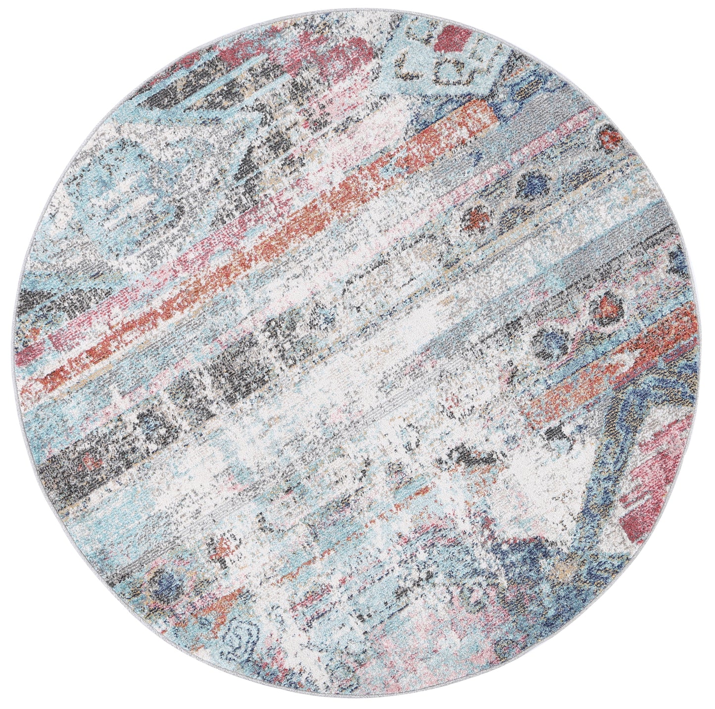 Mercury Taillerfer Multi Ikat Round Rug