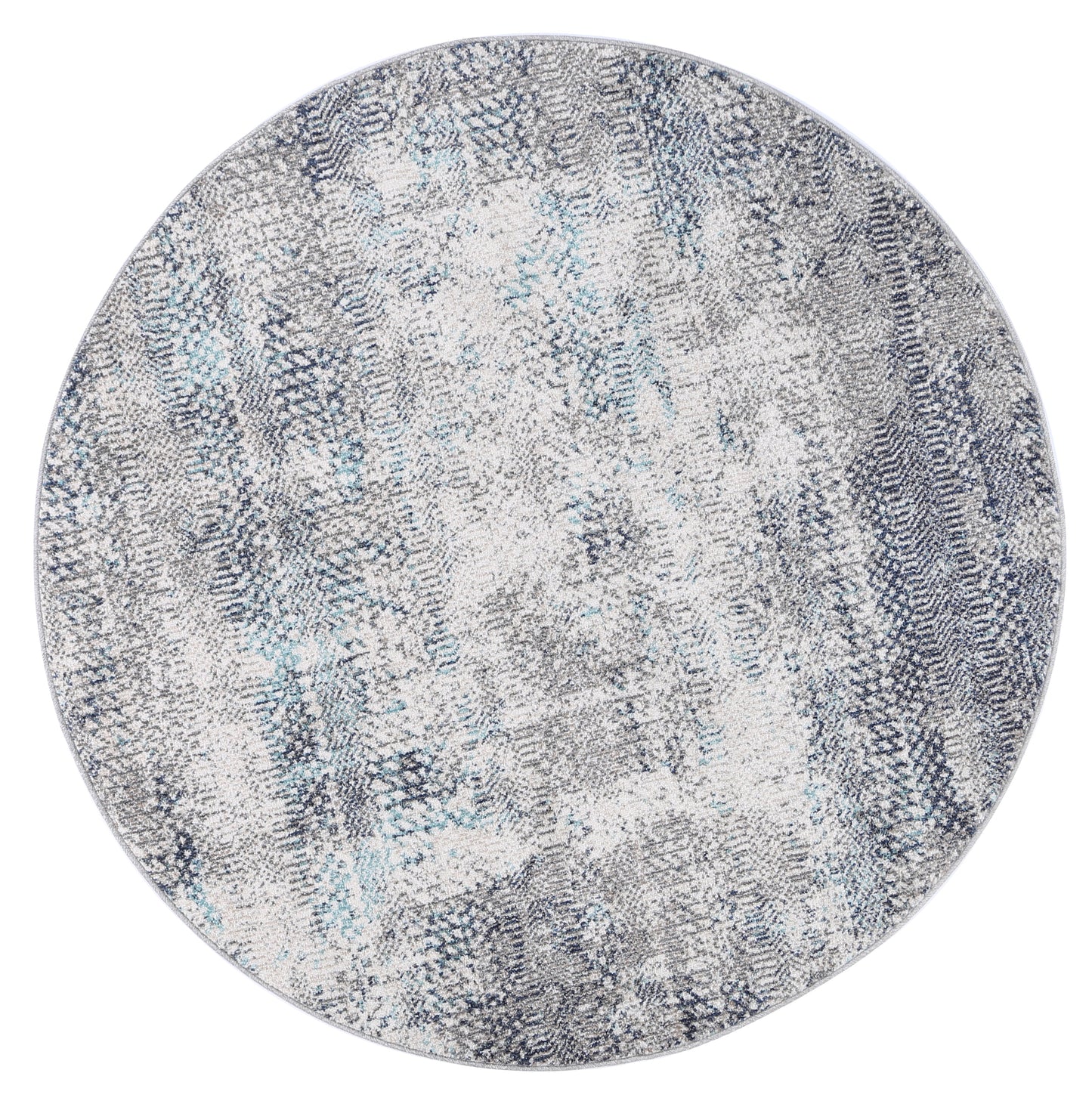 Mercury Eli Grey Tribal Round Rug