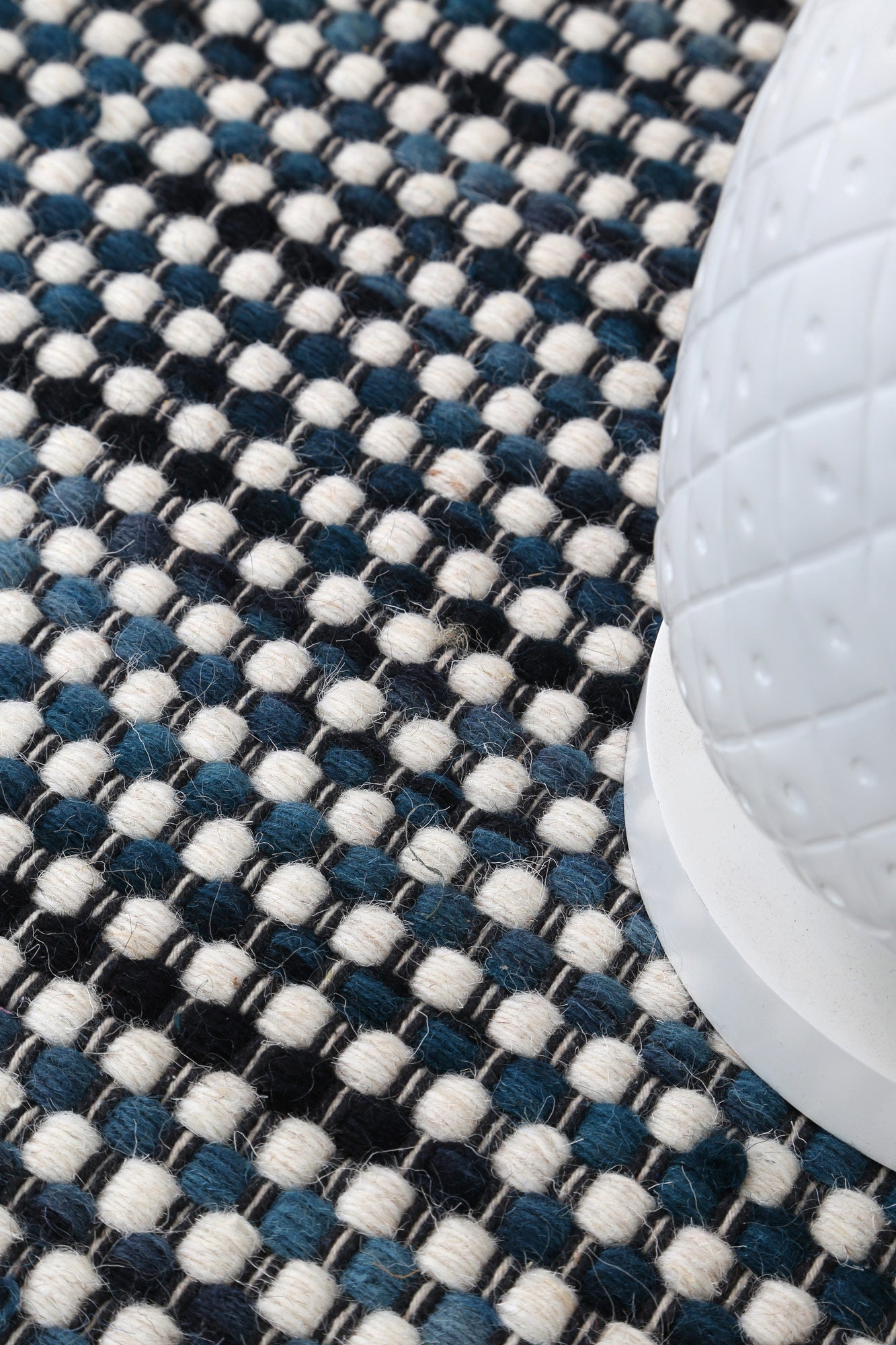 Scandi Teal Reversible Wool Rug