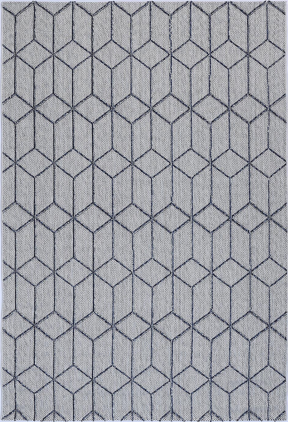 Lelepa Greenslade Charcoal Geometric Flatweave Rug