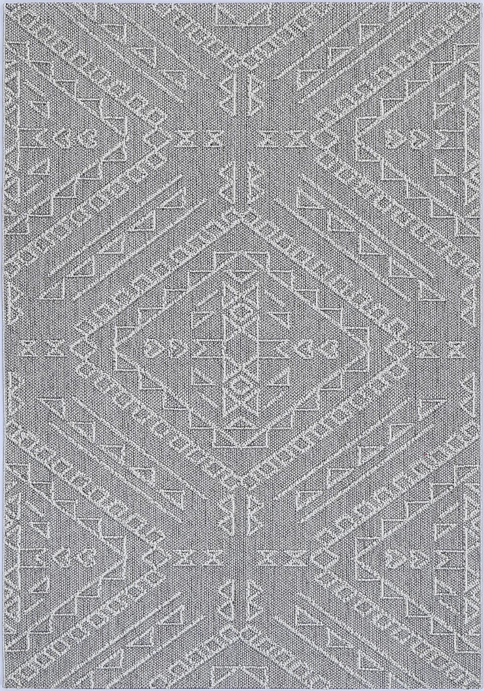 Lelepa Kaua Ash Tribal Flatweave Rug