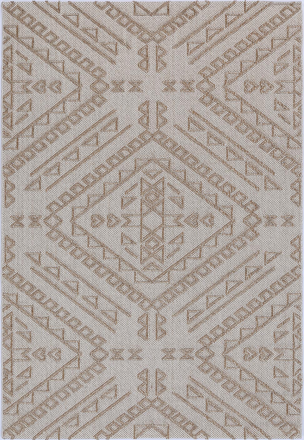 Lelepa Kilifa Beige Tribal Flatweave Rug
