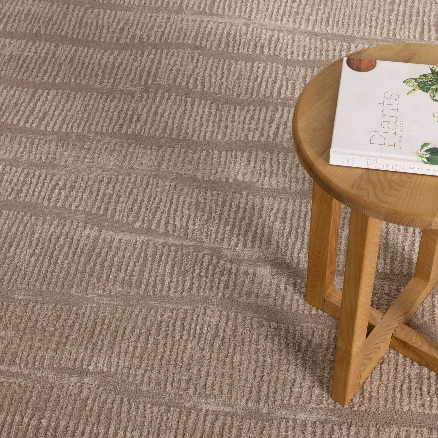 Sierra Abstract Beige Lines Rug