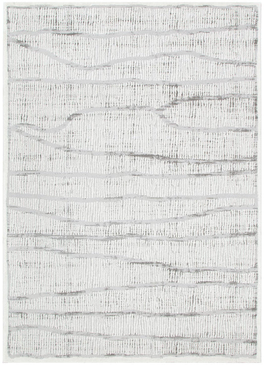 Sierra Abstract Silver Lines Rug