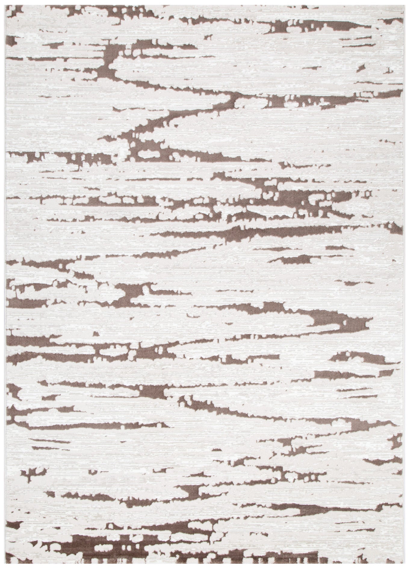 Amalfi Modern Abstract Cream Brown Rug - AMAL01