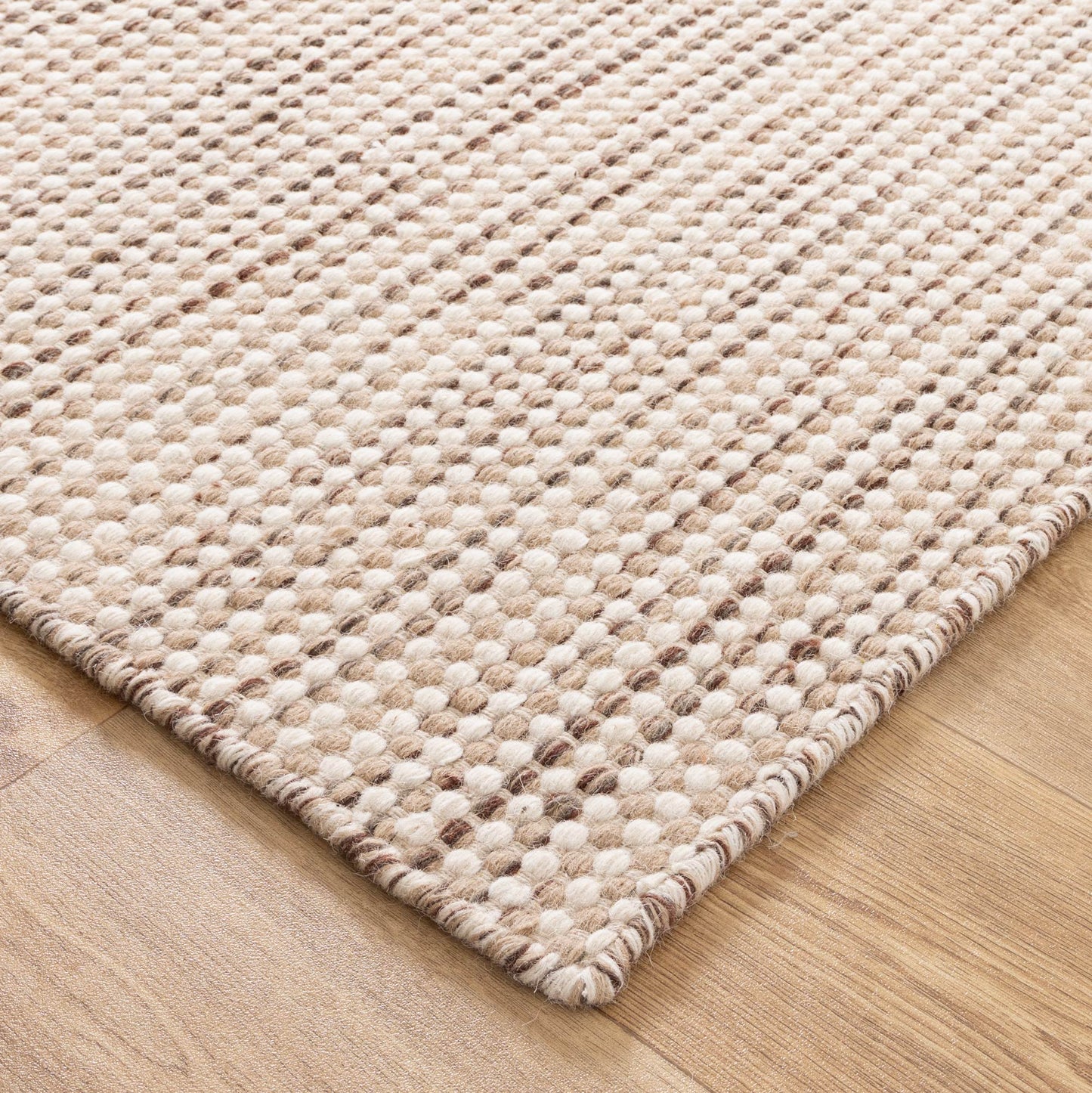 Nordic Beige Wool Rug