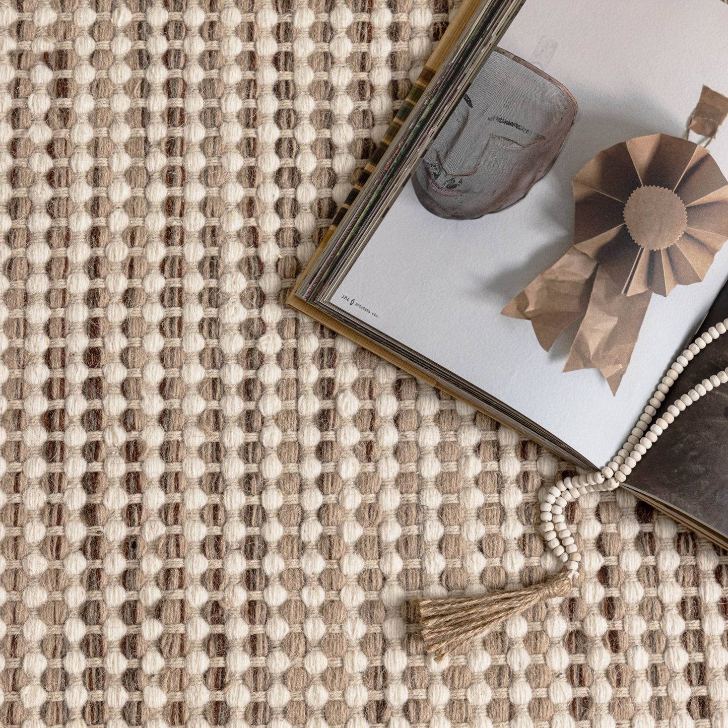 Nordic Beige Wool Rug