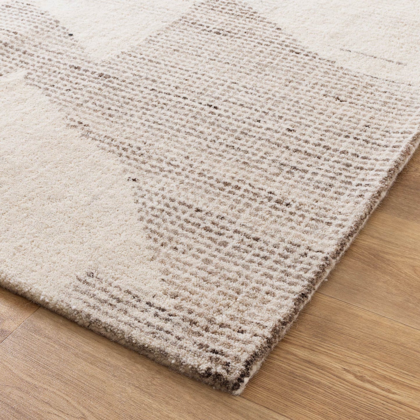 Cassian Flecks Beige Wool Rug - CASS03