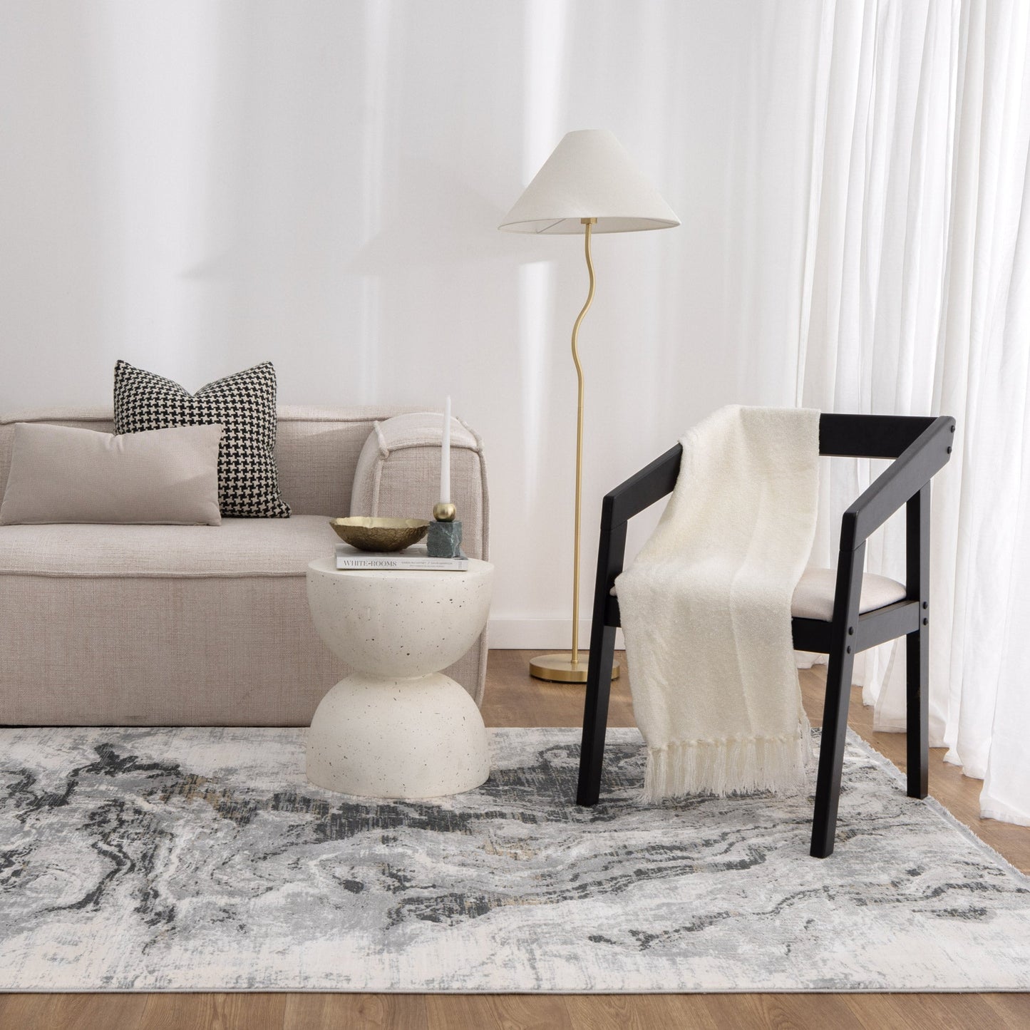 Chateau Marble Grey Rug - CH04