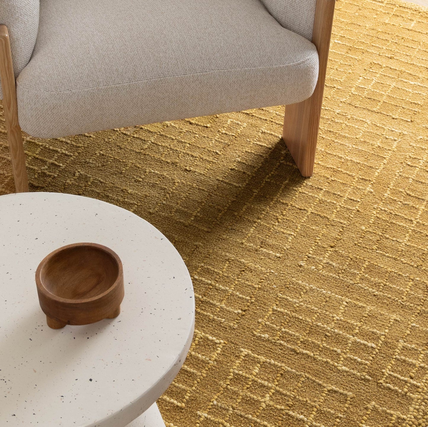 Abasco Citron Knitted Wool Rug