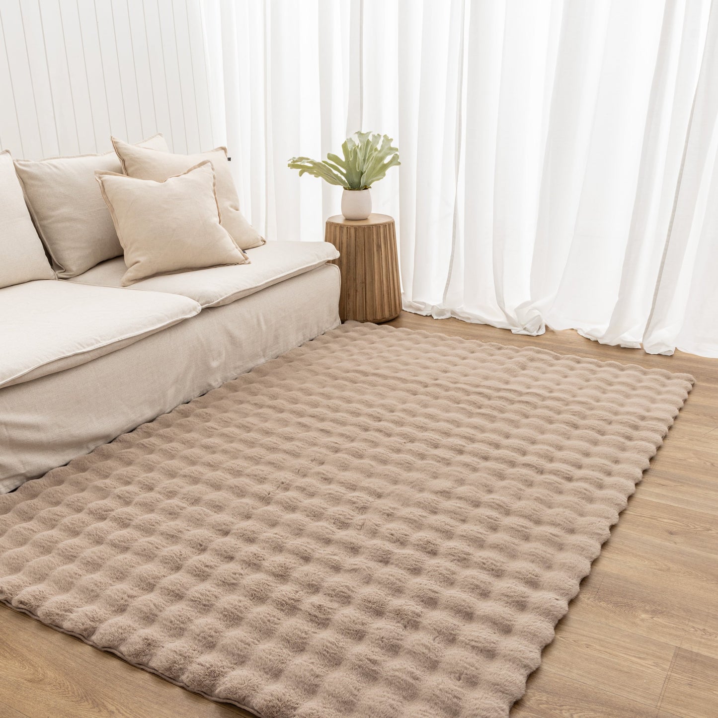 Purity Washable Rug Dark Beige