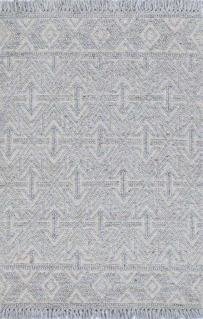 Diego Tribal Grey Wool Rug - DIEG02
