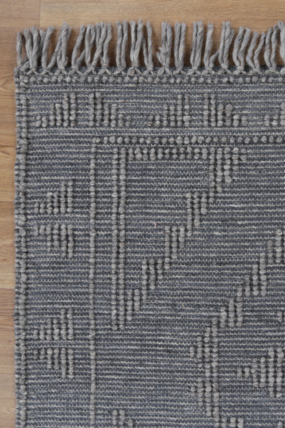 Diego Ornamental Grey Multi Wool Rug - DIEG03