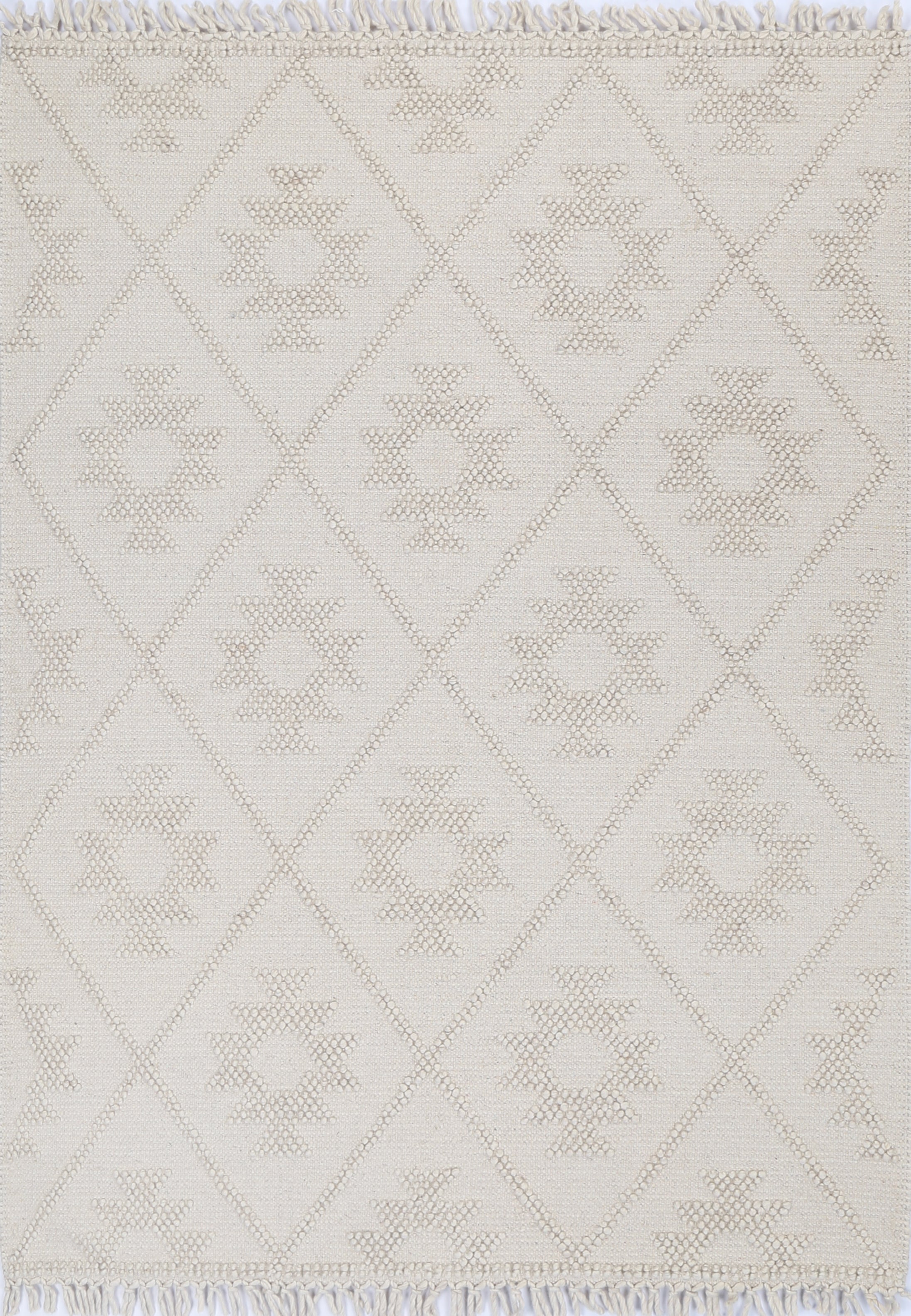 Diego Geometric Beige Wool Rug - DIEG04 – Boutique Rugs