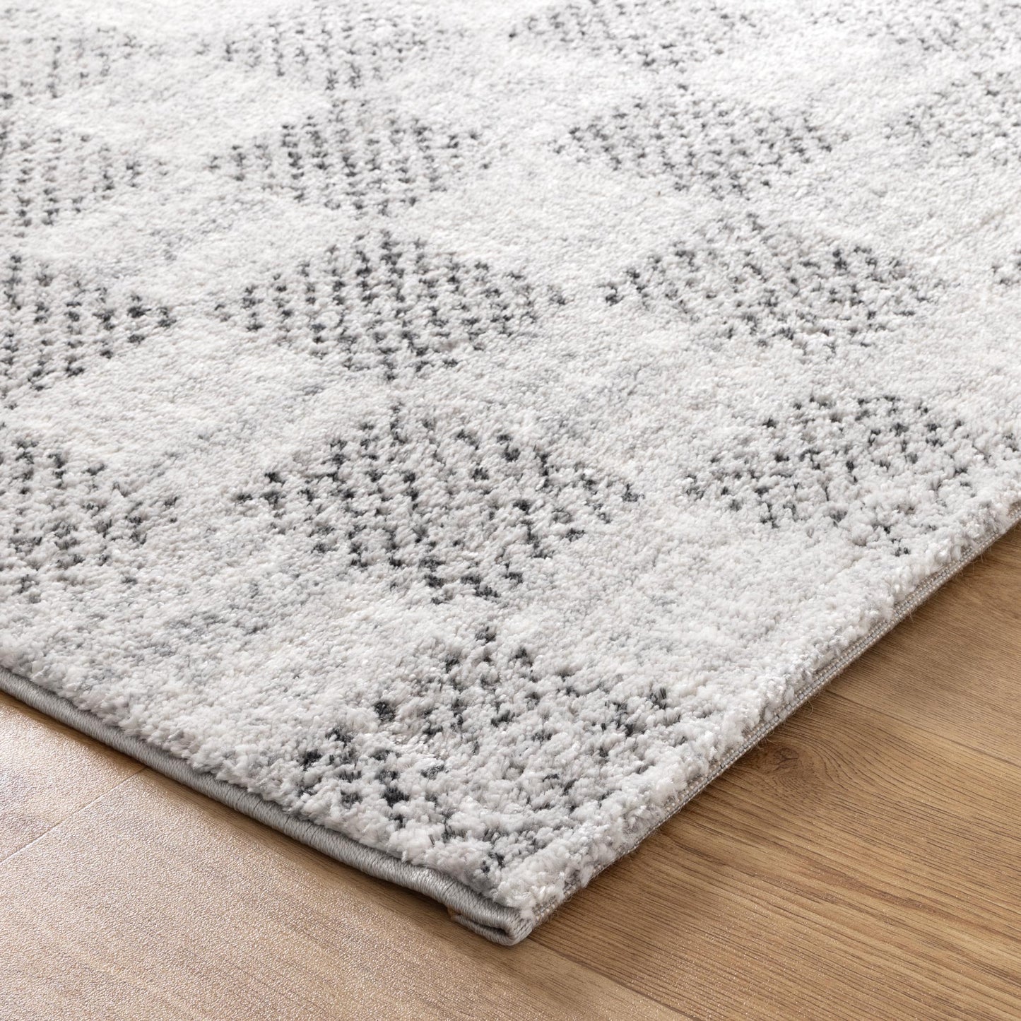 Dorado Grey Checkered Rug - D002