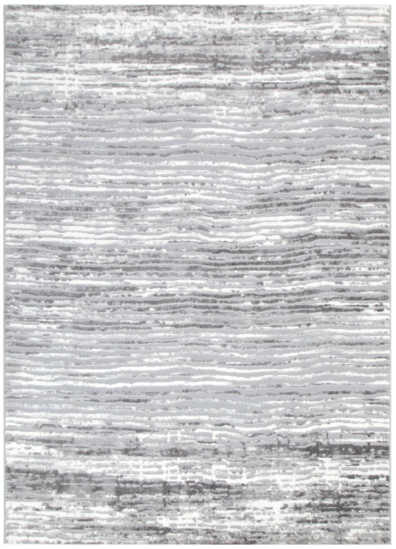 Jade Distressed Lines Grey Rug - JADE002