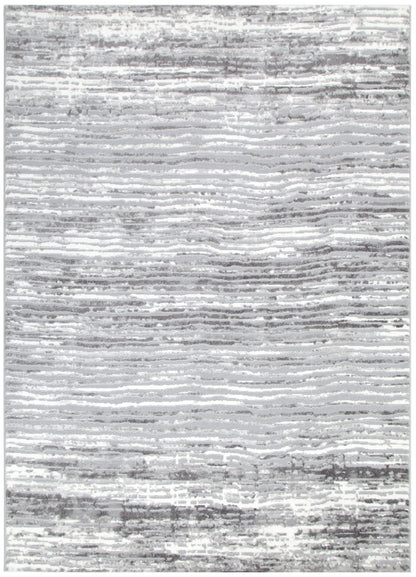Jade Distressed Lines Grey Rug - JADE002