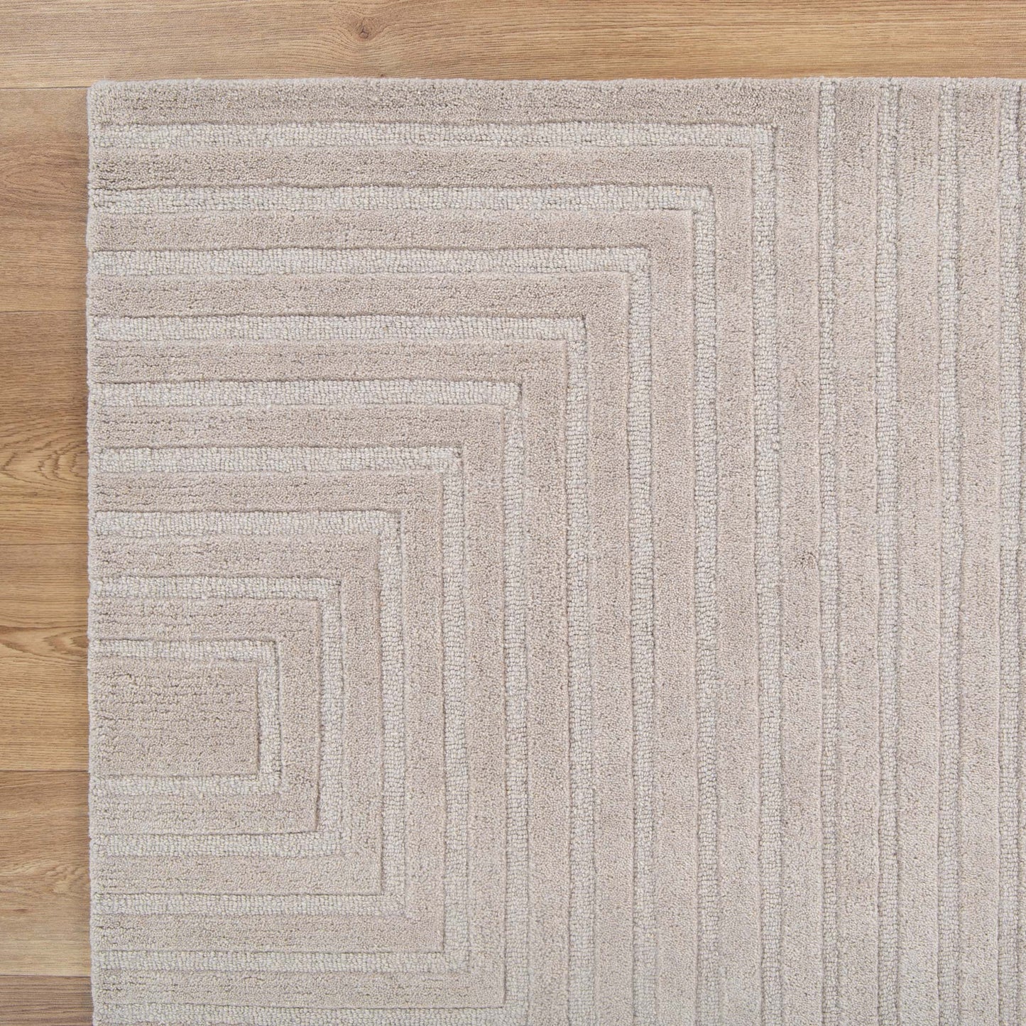 Les Nomades Felix Beige Wool Rug