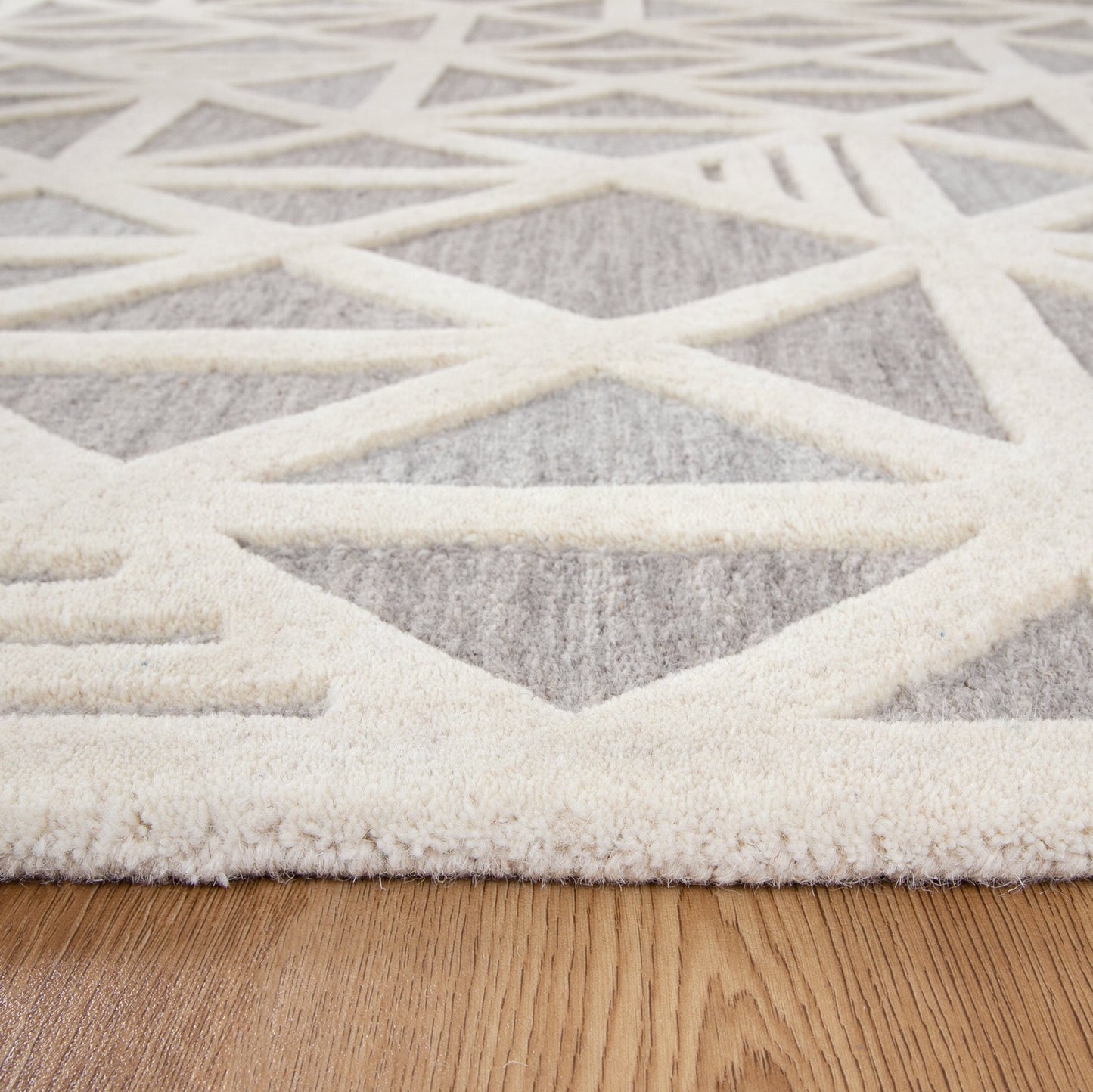 Les Nomades Trilogy Greige Wool Rug