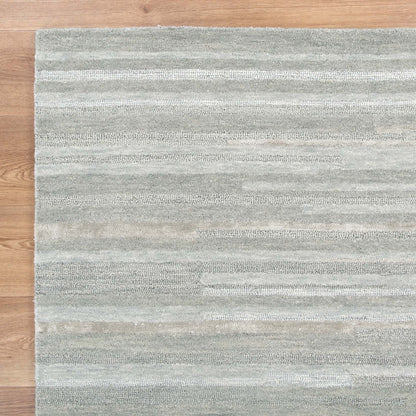 Les Nomades Linear Light Ash Wool Rug
