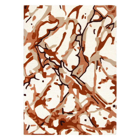 Les Nomades Tangle Rust Wool Rug