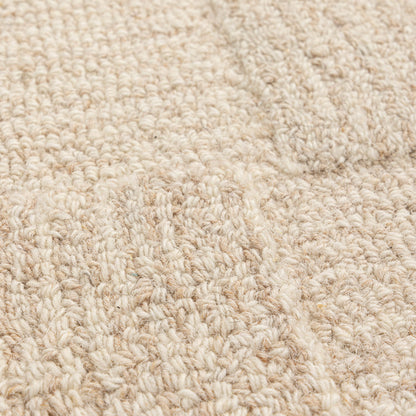 Les Nomades Checkered Cream Wool Rug - LES23