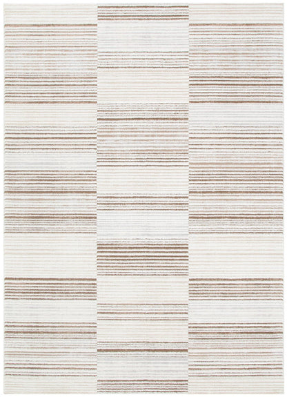 Sierra Lines Beige Brown Rug