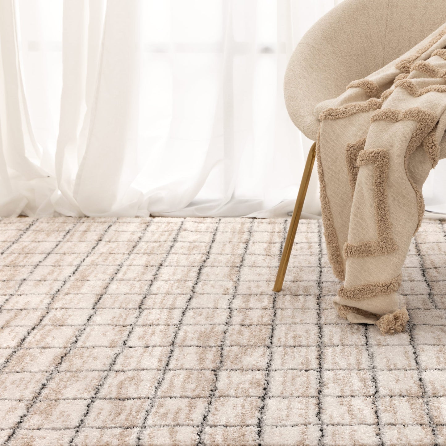Nola Clean Lines Neutral Rug - N004